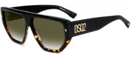 Gafas de Sol - Dsquared2 - D2 0088/S - WR7 (9K) BLACK HAVANA // GREEN GRADIENT