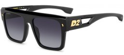 Gafas de Sol - Dsquared2 - D2 0127/S - 807 (9O) BLACK // DARK GREY GRADIENT