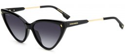 Gafas de Sol - Dsquared2 - D2 0134/S - 807 (9O) BLACK // DARK GREY GRADIENT