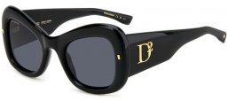 Gafas de Sol - Dsquared2 - D2 0137/S - 2M2 (IR) BLACK GOLD // GREY