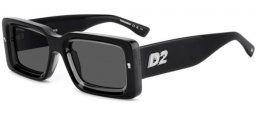 Gafas de Sol - Dsquared2 - D2 0142/S - 08A (IR) BLACK GREY // GREY