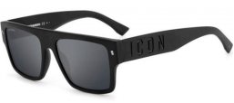 Sunglasses - Dsquared2 - ICON 0003/S - 003 (T4) MATTE BLACK // BLACK FLASH