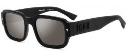 Gafas de Sol - Dsquared2 - ICON 0009/S - 003 (T4) MATTE BLACK // SILVER MIRROR