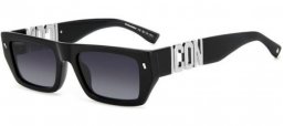 Lunettes de soleil - Dsquared2 - ICON 0011/S - 807 (9O) BLACK // DARK GREY GRADIENT