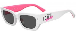 Gafas de Sol - Dsquared2 - ICON 0017/S - 7FT (IR) WHITE FUCHSIA // GREY BLUE