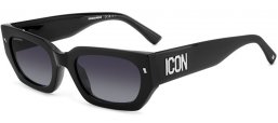 Gafas de Sol - Dsquared2 - ICON 0017/S - 807 (9O) BLACK // DARK GREY GRADIENT