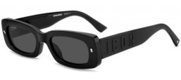 Sunglasses - Dsquared2 - ICON 0020/S - 807 (IR) BLACK // GREY