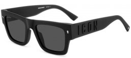 Gafas de Sol - Dsquared2 - ICON 0021/S - 003 (IR) MATTE BLACK // GREY