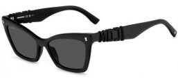 Gafas de Sol - Dsquared2 - ICON 0026/S - 003 (IR) MATTE BLACK // GREY