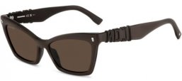 Gafas de Sol - Dsquared2 - ICON 0026/S - YZ4 (70) MATTE BROWN // BROWN