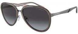 Gafas de Sol - Emporio Armani - EA2145 - 33578G  SHINY TRANSPARENT SMOKE // GREY GRADIENT