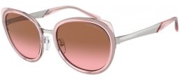 Gafas de Sol - Emporio Armani - EA2146 - 336414  SHINY SILVER PINK // BROWN GRADIENT PINK