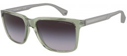 Gafas de Sol - Emporio Armani - EA4047 - 53628G  SHINY TRANSPARENT GREEN // GREY GRADIENT