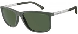 Gafas de Sol - Emporio Armani - EA4058 - 50589A  MATTE GREEN // DARK GREEN POALRIZED