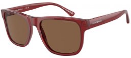 Gafas de Sol - Emporio Armani - EA4163 - 507573  TRANSPARENT BUGUNDY // DARK BROWN