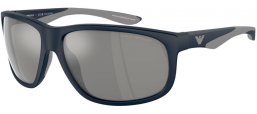 Gafas de Sol - Emporio Armani - EA4199U - 5088Z3  MATTE BLUE // GREY MIRROR SILVER POLARIZED