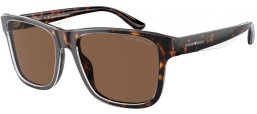 Gafas de Sol - Emporio Armani - EA4208 - 605273  SHINY HAVANA TOP CRYSTAL // DARK BROWN