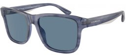 Gafas de Sol - Emporio Armani - EA4208 - 605480  SHINY BLUE TOP SMOKE // DARK BLUE POLARIZED