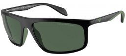 Gafas de Sol - Emporio Armani - EA4212U - 500171  MATTE BLACK RUBBER GREEN // DARK GREEN