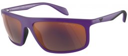 Gafas de Sol - Emporio Armani - EA4212U - 52466Q  MATTE  VIOLET RUBBER BLACK // DARK GREY MIRROR RED