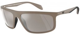 Gafas de Sol - Emporio Armani - EA4212U - 54376G  MATTE MUD RUBBER BLACK // LIGHT GREY MIRROR SILVER