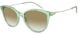 Gafas de Sol - Emporio Armani - EA4220 - 61078E  SHINY TRANSPARENT GREEN // GREEN GRADIENT