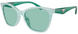 Gafas de Sol - Emporio Armani - EA4222U - 611271  SHINY STRIPED GREEN // LIGHT GREEN