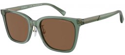 Gafas de Sol - Emporio Armani - EA4226D - 536273  SHINY TRANSPARENT GREEN // DARK BROWN