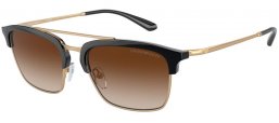 Gafas de Sol - Emporio Armani - EA4228 - 300213  SHINY BLACK MATTE PALE GOLD // BROWN GRADIENT