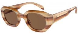 Gafas de Sol - Emporio Armani - EA4230U - 615073 SHINY STRIPED LIGHT BROWN // DARK BROWN