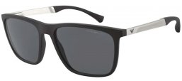 Sunglasses - Emporio Armani - EA4150 - 506387 BLACK RUBBER // GREY