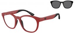 Gafas Junior - Emporio Armani Junior - EK4001 - 50771W  MATTE RED // CLEAR + CLIP SOLAR