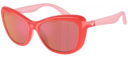 Gafas Junior - Emporio Armani Junior - EK4004 - 5624D0  SHINY CORAL // DARK VIOLET MIRROR RED