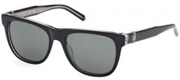 Gafas de Sol - Guess - GU00075 - 01R  SHINY BLACK // GREEN POLARIZED