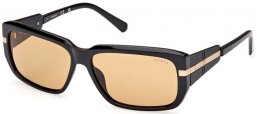 Lunettes de soleil - Guess - GU00090 - 01E  SHINY BLACK // LIGHT BROWN