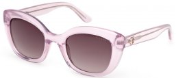 Lunettes de soleil - Guess - GU00196 - 78F  SHINY TRANSPARENT LILAC // BROWN GRADIENT