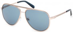 Gafas de Sol - Guess - GU00209 - 33V  SATIN PALE GOLD // LIGHT BLUE