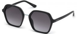 Gafas de Sol - Guess - GU7557 - 01B  SHINY BLACK // GREY GRADIENT