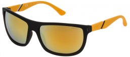 Sunglasses - Police - SPL351 SPEED 2 - 6AGG BLACK ORANGE // GREY MIRROR GOLD