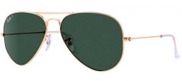 Lunettes de soleil - Ray-Ban® - Ray-Ban® RB3025 AVIATOR LARGE METAL - 001/58 GOLD // CRYSTAL GREEN POLARIZED