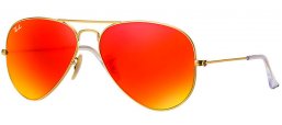 Sunglasses - Ray-Ban® - Ray-Ban® RB3025 AVIATOR LARGE METAL - 112/69 MATTE GOLD // BROWN MIRROR ORANGE