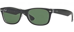Sunglasses - Ray-Ban® - Ray-Ban® RB2132 NEW WAYFARER - 6052  TOP BLACK ON TRANSPARENT //GREEN