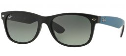 Sunglasses - Ray-Ban® - Ray-Ban® RB2132 NEW WAYFARER - 618371 MATTE BLACK // GREY GRADIENT DARK GREY