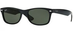 Lunettes de soleil - Ray-Ban® - Ray-Ban® RB2132 NEW WAYFARER - 901 BLACK // CRYSTAL GREEN