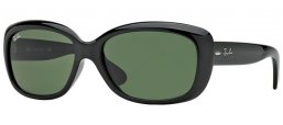 Lunettes de soleil - Ray-Ban® - Ray-Ban® RB4101 JACKIE OHH - 601 BLACK // CRYSTAL GREEN