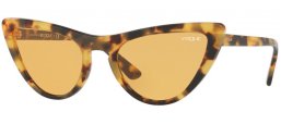 Lunettes de soleil - Vogue - VO5211S BY GIGI HADID - 2605/7 BROWN YELLOW TORTOISE // ORANGE