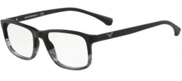 Monturas - Emporio Armani - EA3098 - 5566 BLACK TRANSPARENT STRIPED GREY