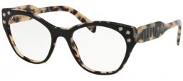 Lunettes de vue - Miu Miu - VMU 02RV - ROK1O1 TOP BLACK ON SAND HAVANA MORO