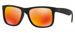 Gafas de Sol - Ray-Ban® - Ray-Ban® RB4165 JUSTIN - 622/6Q RUBBER BLACK // BROWN MIRROR ORANGE