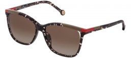 Sunglasses - Carolina Herrera - SHE821 - 0869  BLACK MARBLED // BROWN GRADIENT